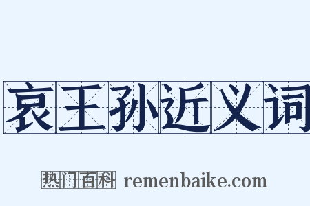 哀王孙近义词是什么意思的图片